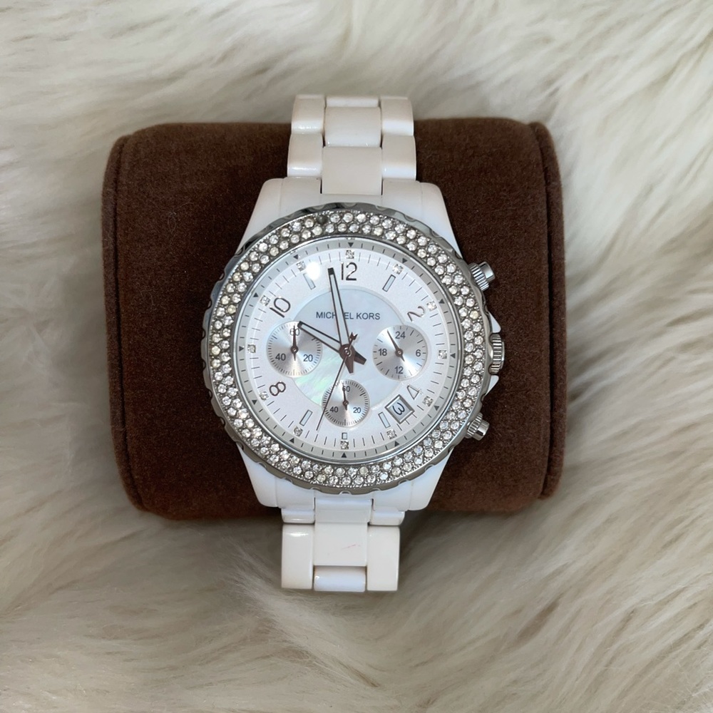 Michael Kors MK5300 White Wrist Watch for Women